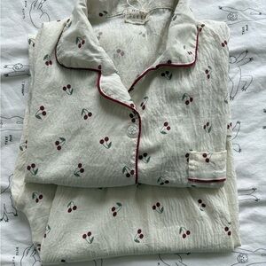 Cherry Print Pajama Set